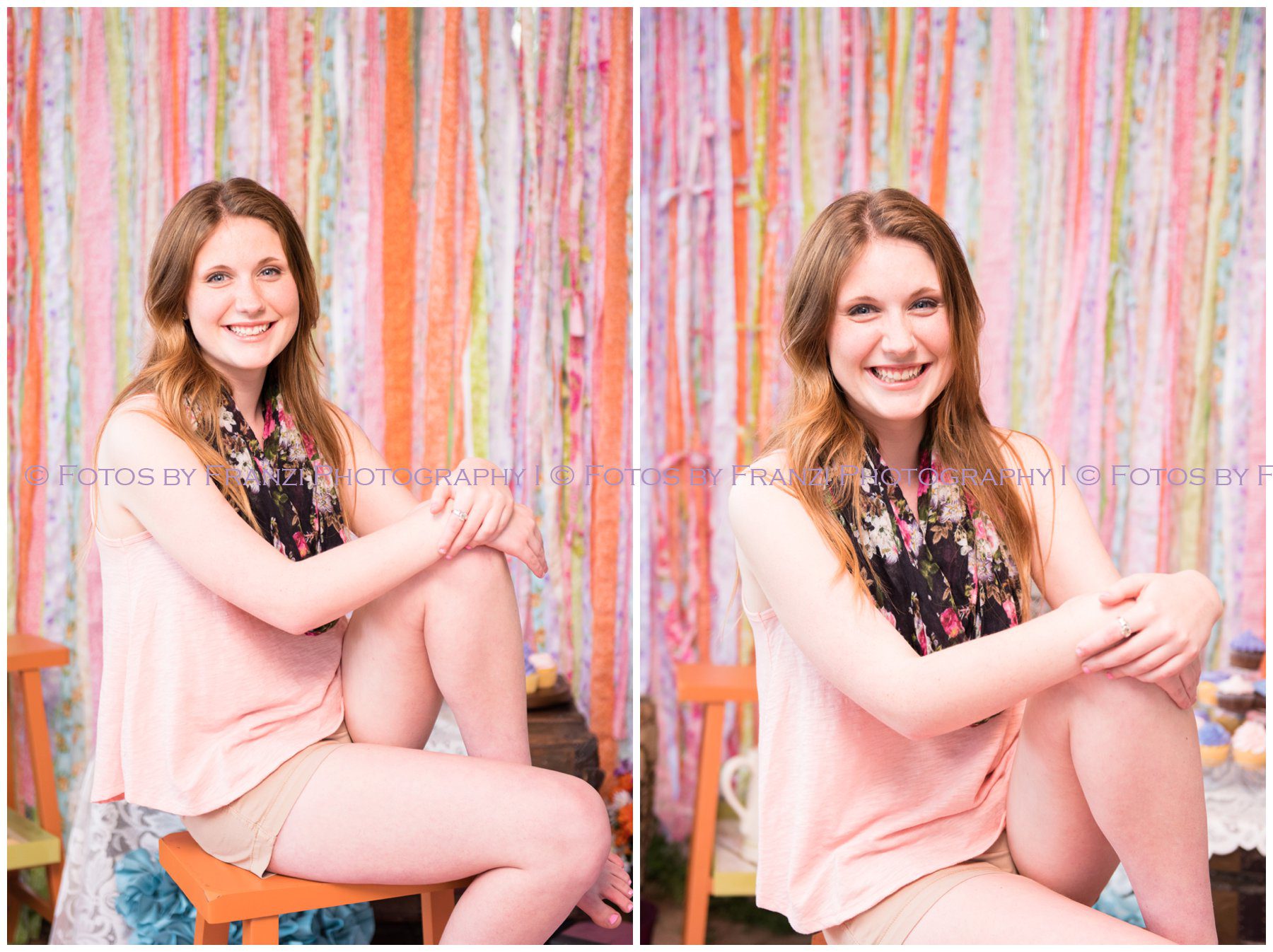 Spring Group of Girls April Showers Themed Styled Session | Senior Session | Pink & Purple | Fotos by Franzi Photography