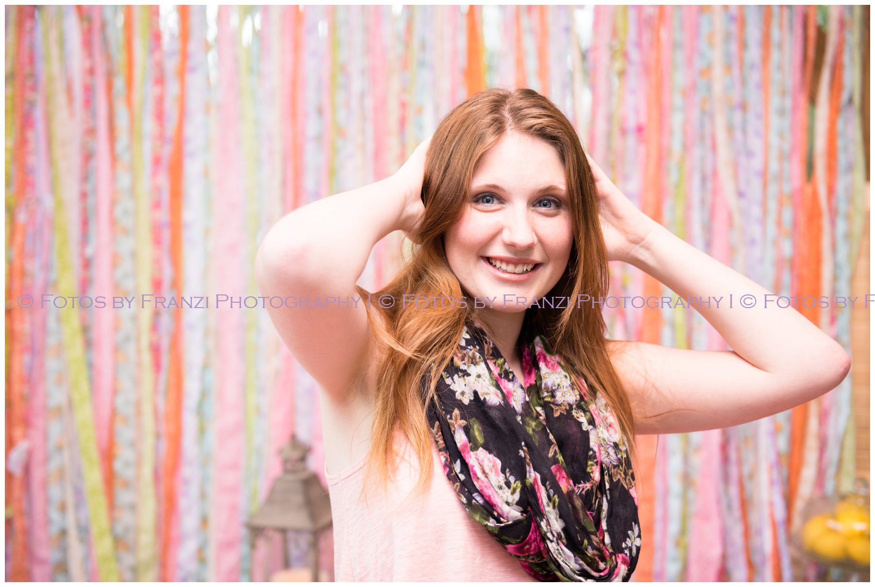 Spring Group of Girls April Showers Themed Styled Session | Senior Session | Pink & Purple | Fotos by Franzi Photography